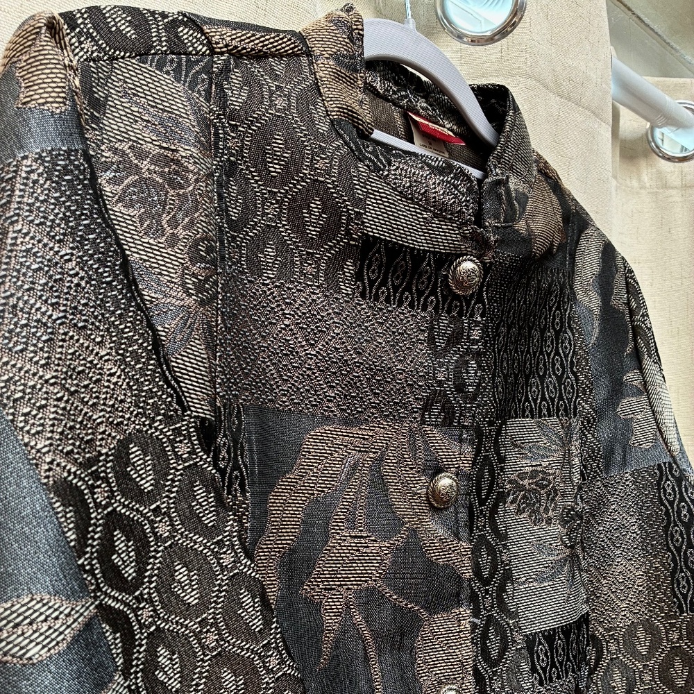 Asian Inspired Patchwork Lightweight Jacket - image 1